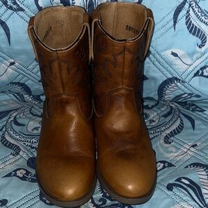 These boots were made for walking!!!  Tan Leather Ankle Boots